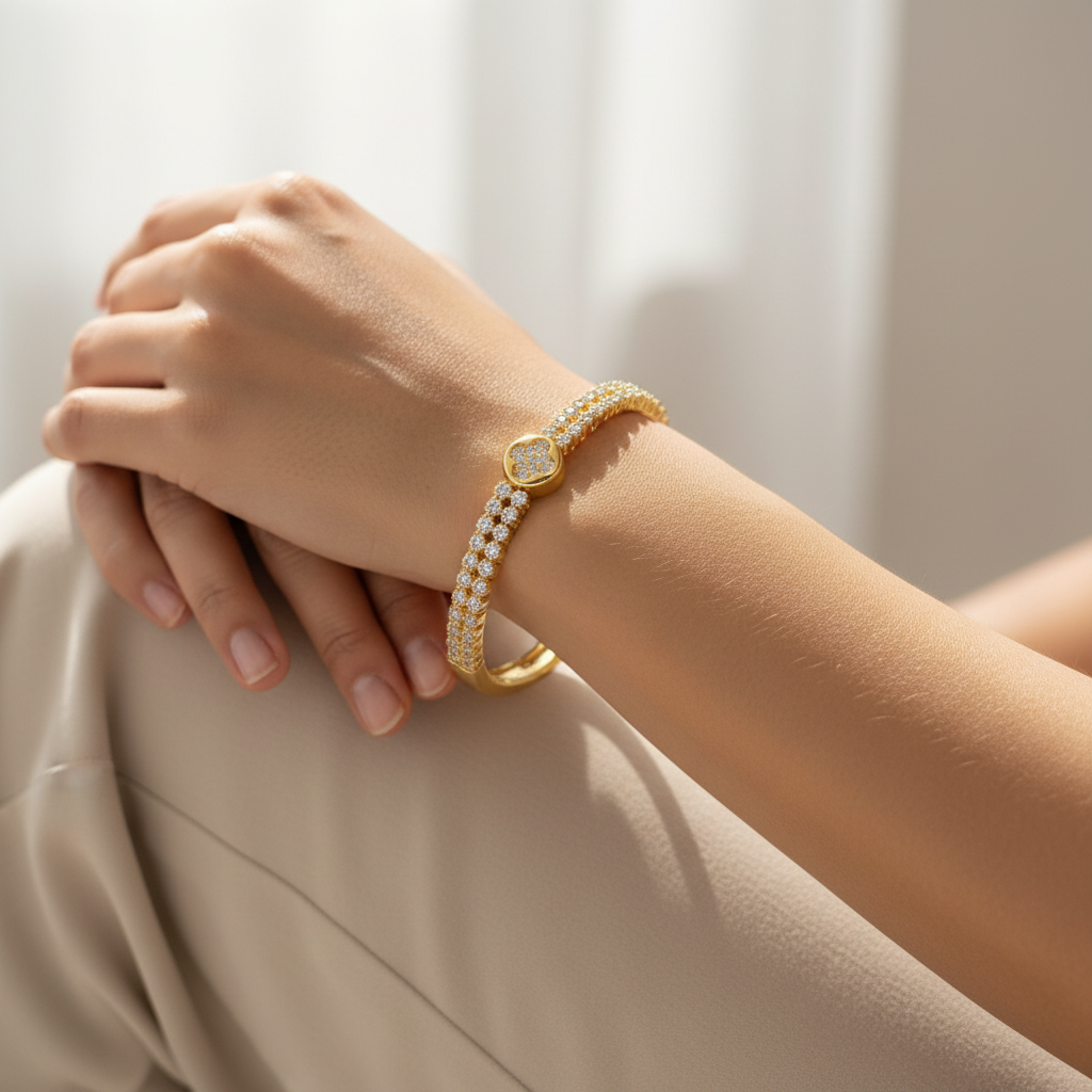 Brazalete Dorado Microcirconia Esencia