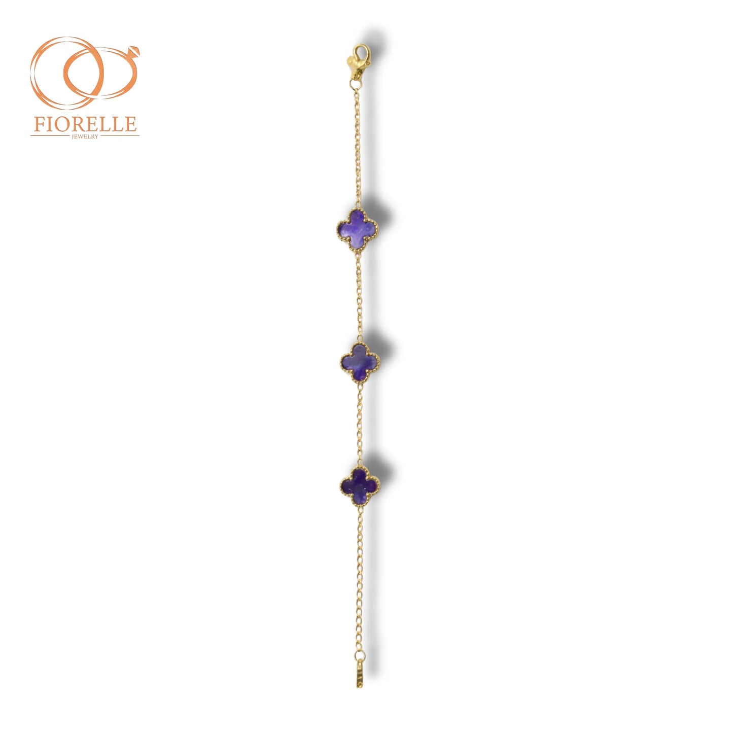 Pulsera Trébol Lila Triple