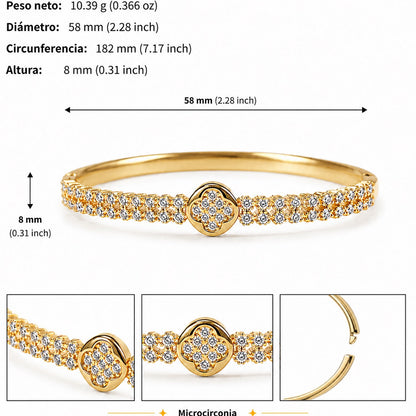 Brazalete Dorado Microcirconia Esencia