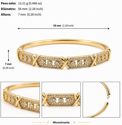 Brazalete Dorado Microcirconia Eterna
