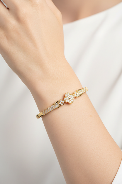 Brazalete Dorado Microcirconia Encanto