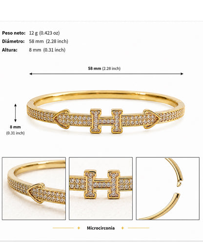 Brazalete Dorado Microcirconia Vanguardia