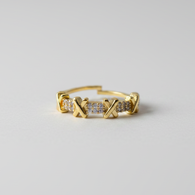 Anillo Microcirconia Eslabones en X