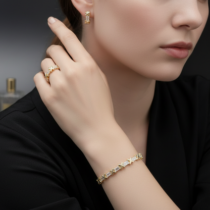 Anillo Microcirconia Eslabones en X