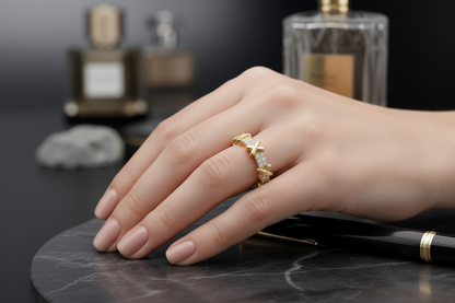 Anillo Microcirconia Eslabones en X