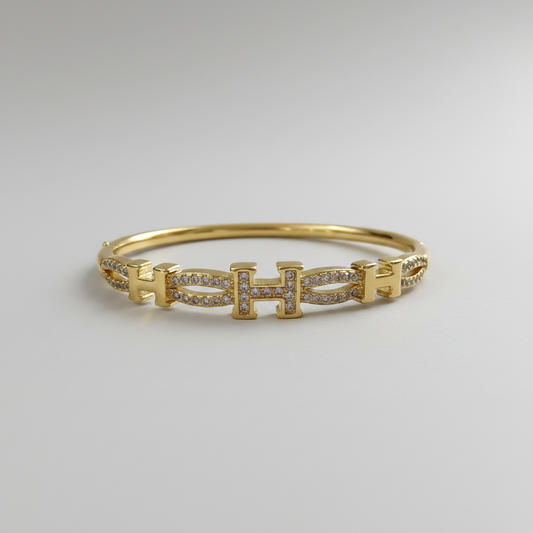Brazalete Dorado Microcirconia Aura