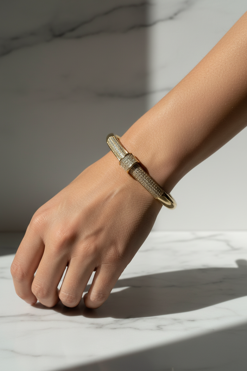 Brazalete Dorado Microcirconia Horizonte