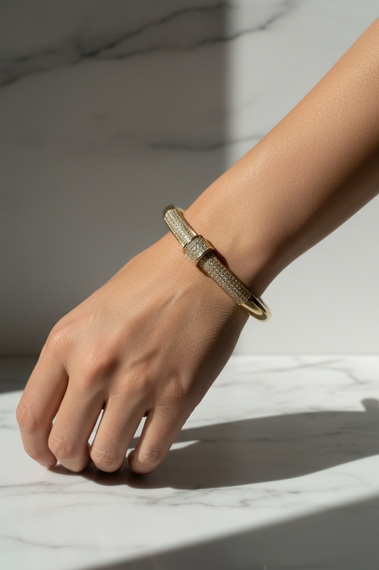Brazalete Dorado Microcirconia Horizonte