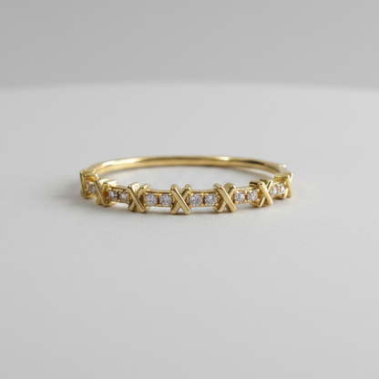 Brazalete Dorado Microcirconia Reflejo