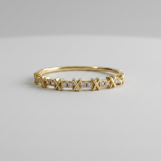 Brazalete Dorado Microcirconia Reflejo