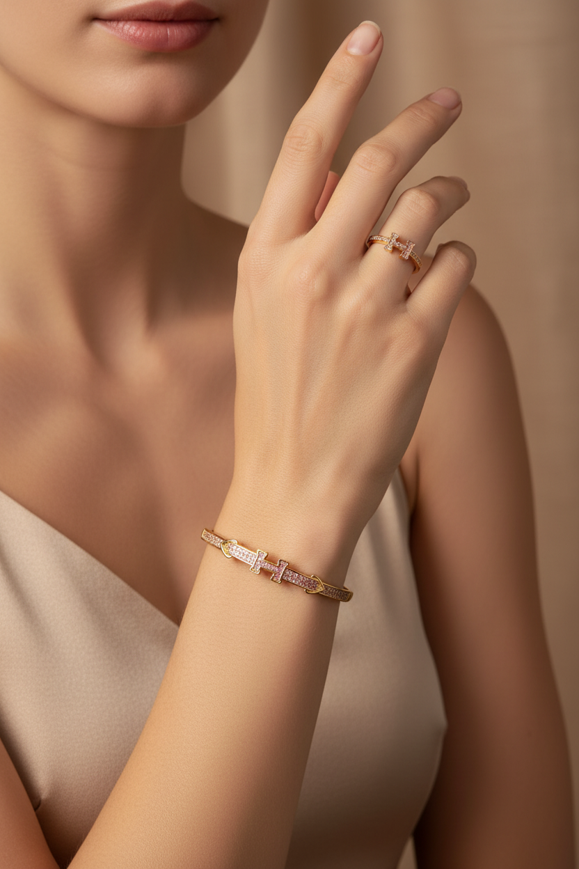 Brazalete Dorado Microcirconia Vanguardia