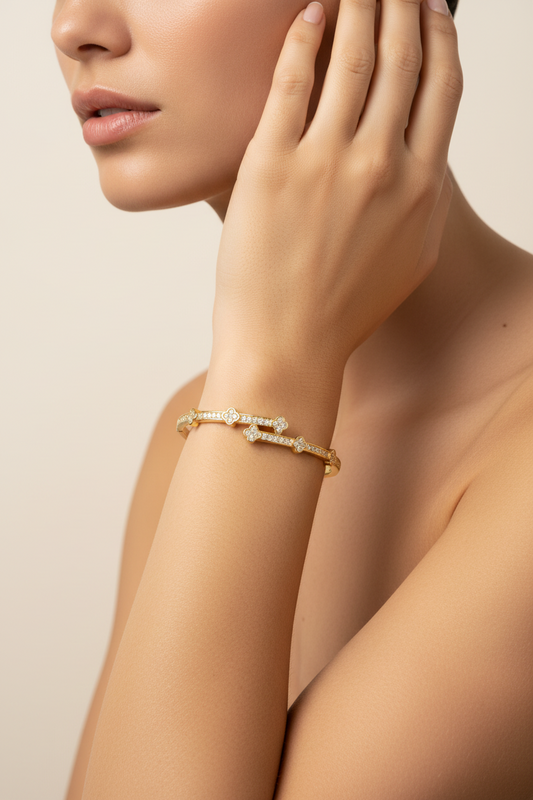 Brazalete Dorado Microcirconia Aurora