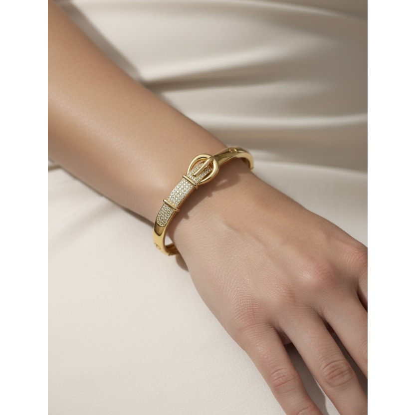 Brazalete Dorado Microcirconia Vínculo