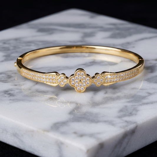 Brazalete Dorado Microcirconia Encanto
