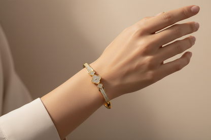 Brazalete Dorado Microcirconia Encanto