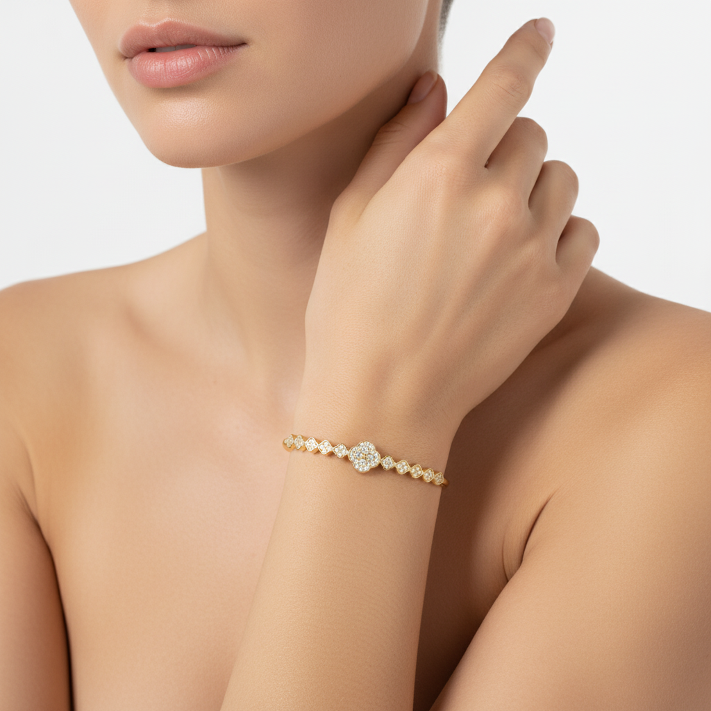 Brazalete Dorado Microcirconia Azahar