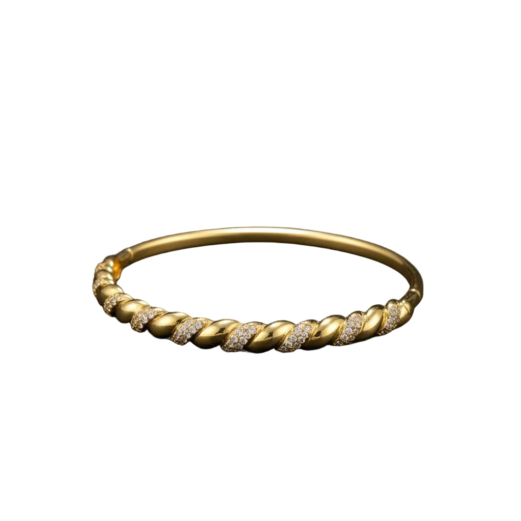 Brazalete Dorado Microcirconia Motivo Arquitectónico