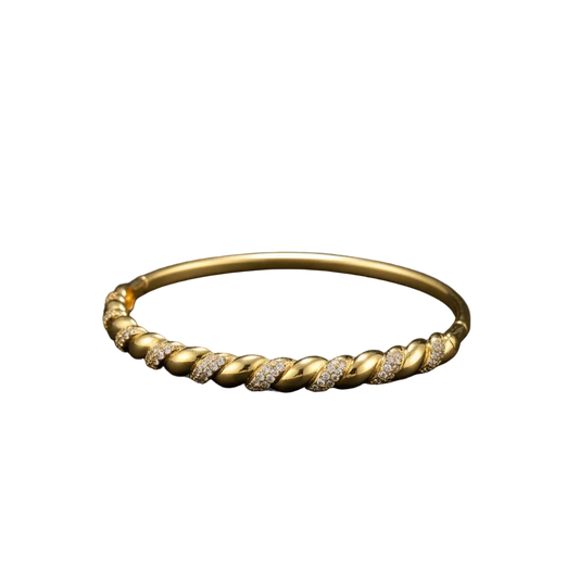 Brazalete Dorado Microcirconia Motivo Arquitectónico