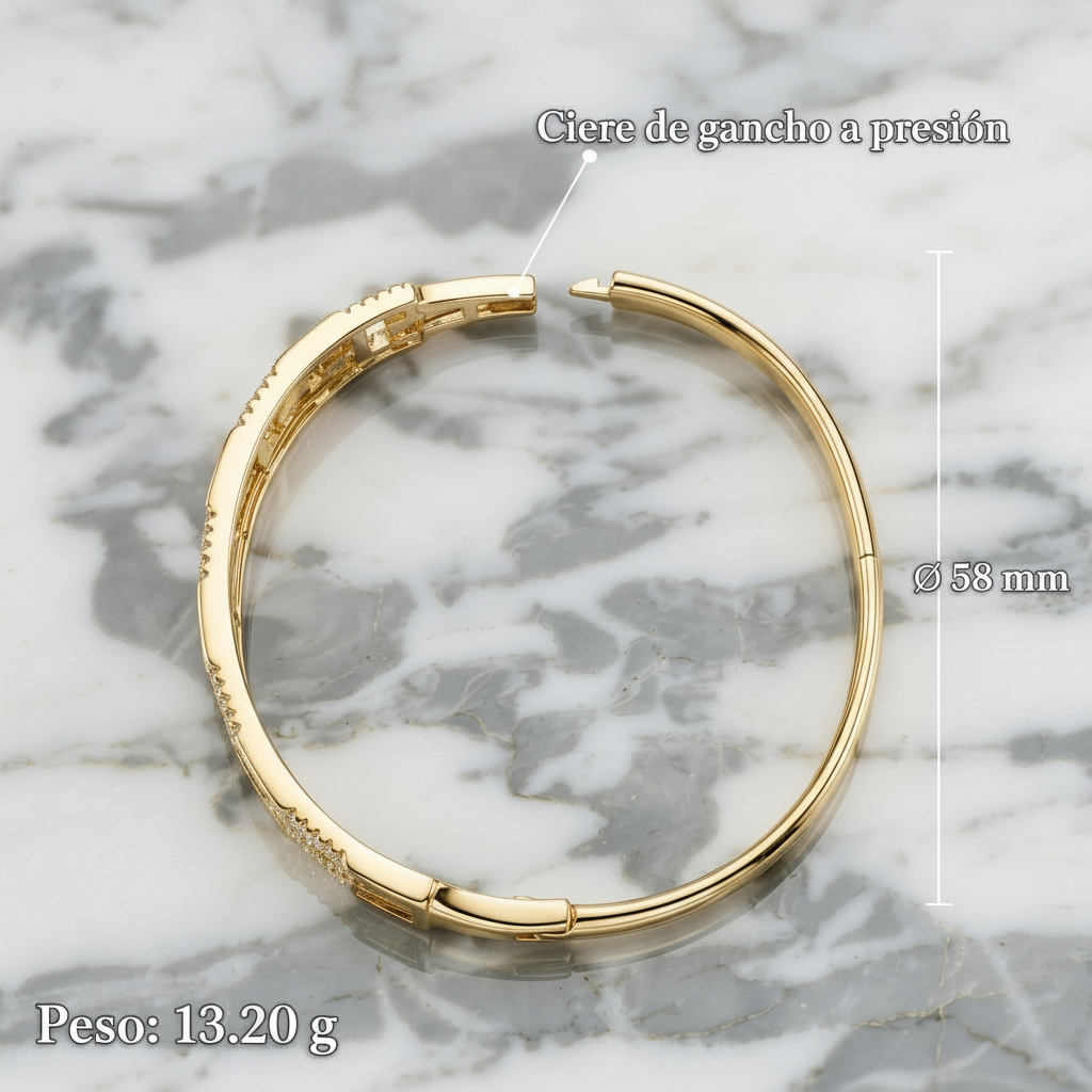 Brazalete Dorado Microcirconia Esencia
