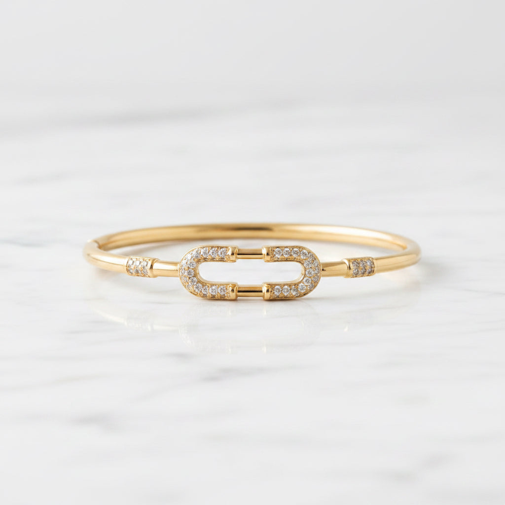 Brazalete Dorado Microcirconia Infinito