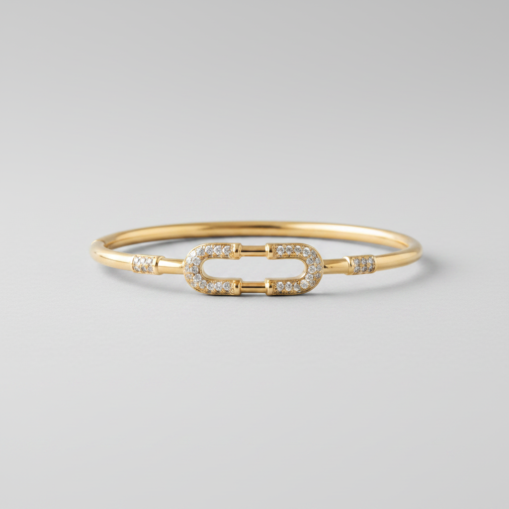 Brazalete Dorado Microcirconia Infinito