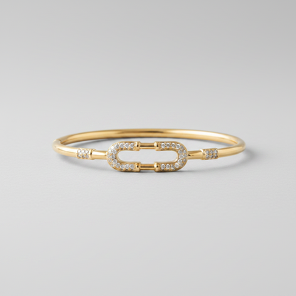 Brazalete Dorado Microcirconia Infinito