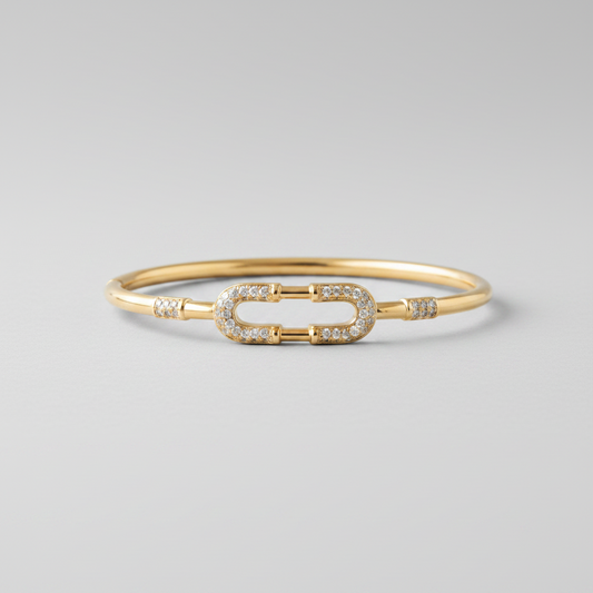 Brazalete Dorado Microcirconia Infinito
