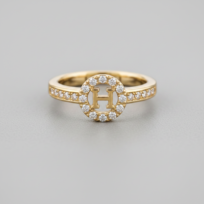 Anillo Microcirconia Aro con Barra