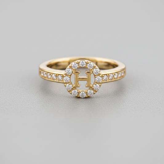 Anillo Microcirconia Aro con Barra