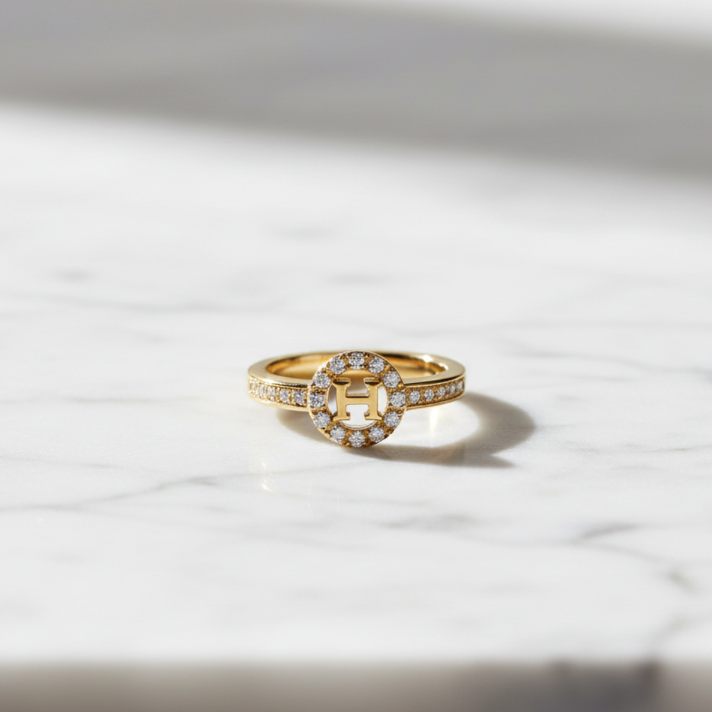 Anillo Microcirconia Aro con Barra