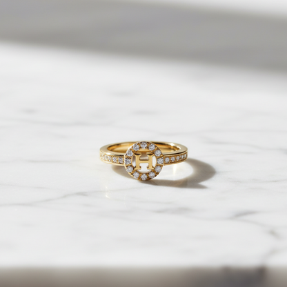 Anillo Microcirconia Aro con Barra