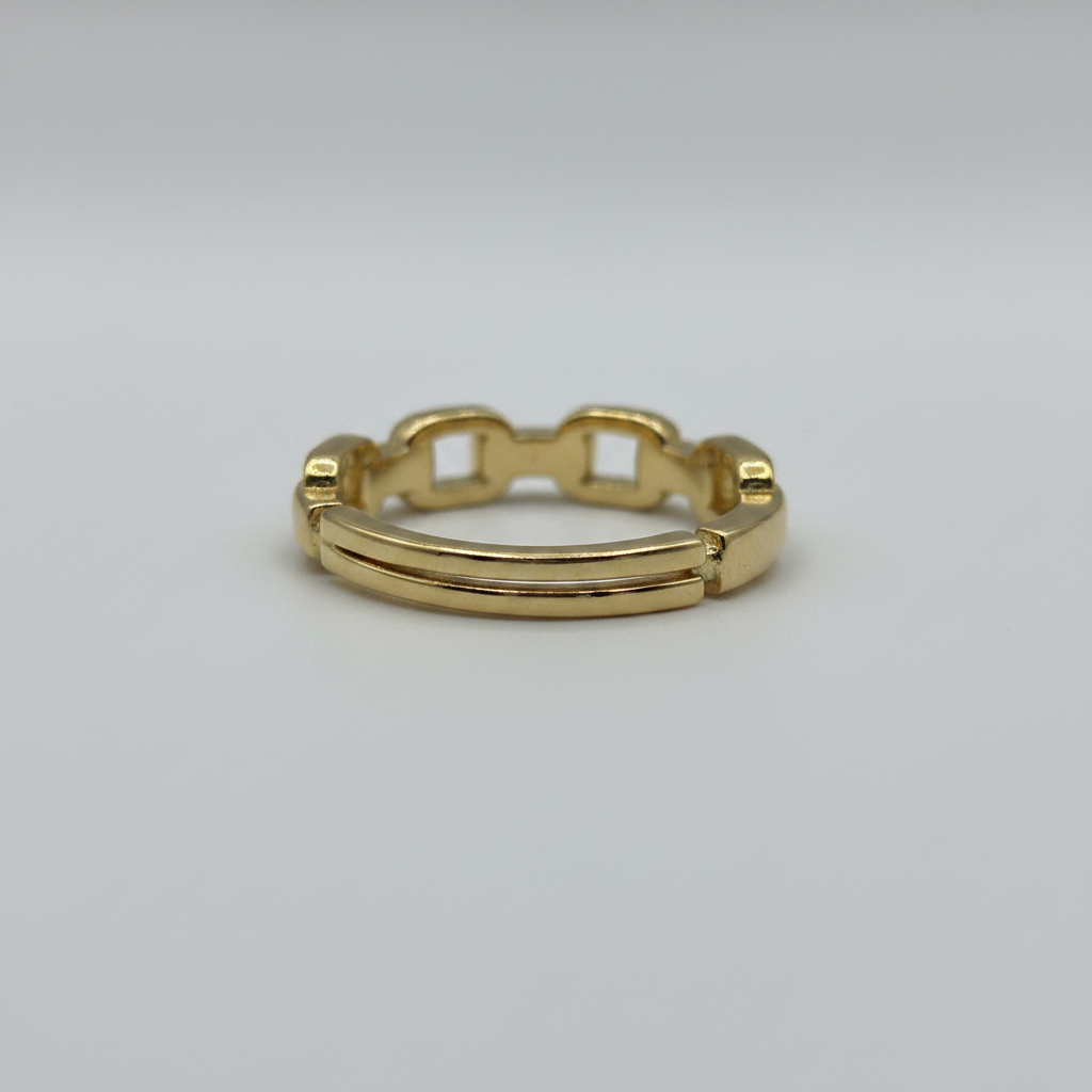 Anillo Microcirconia Eslabones Geométricos