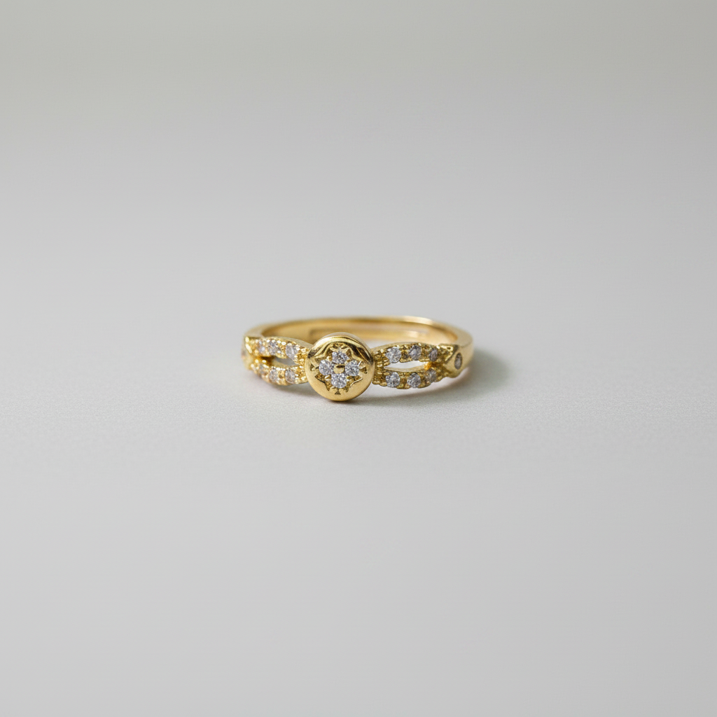 Anillo Microcirconia Nudo con Círculo