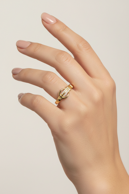 Anillo Microcirconia Nudo Trenzado
