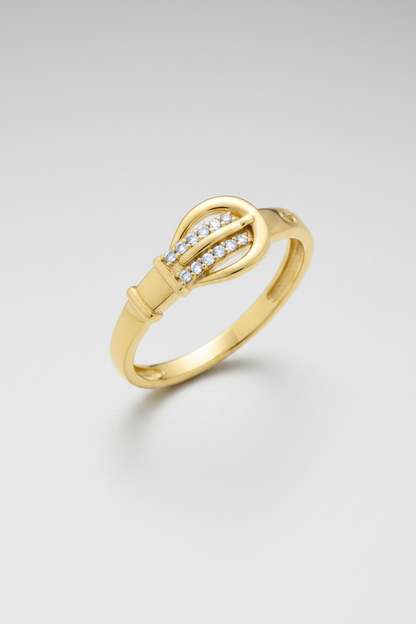 Anillo Microcirconia Nudo Trenzado