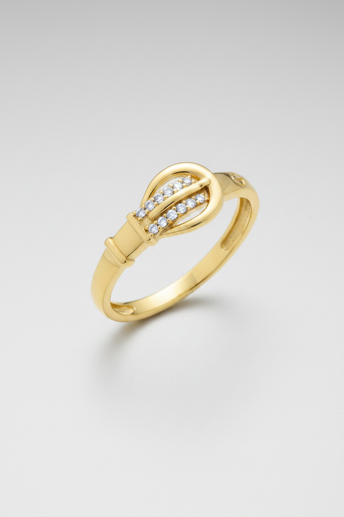 Anillo Microcirconia Nudo Trenzado