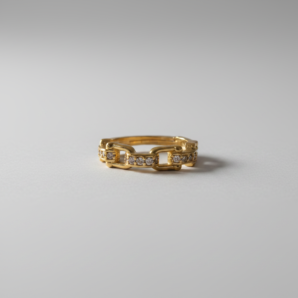 Anillo Microcirconia Eslabones Geométricos
