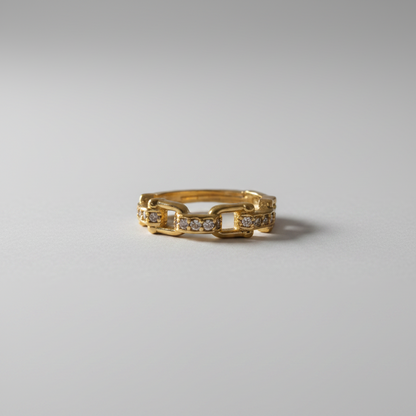 Anillo Microcirconia Eslabones Geométricos