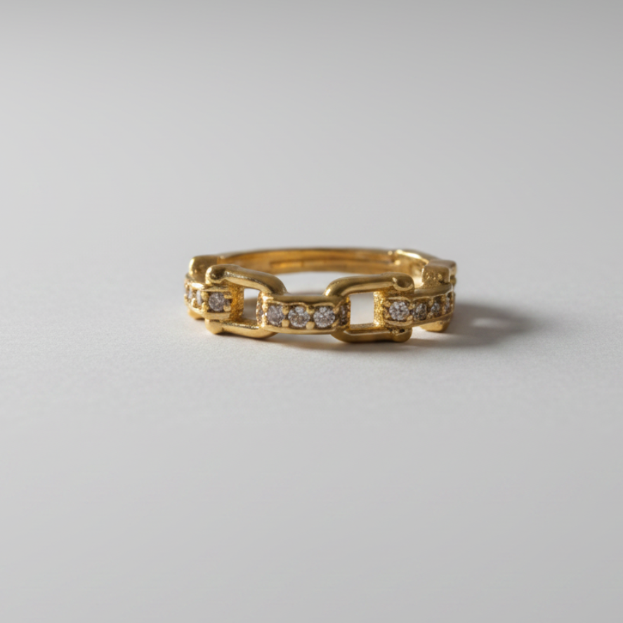 Anillo Microcirconia Eslabones Geométricos