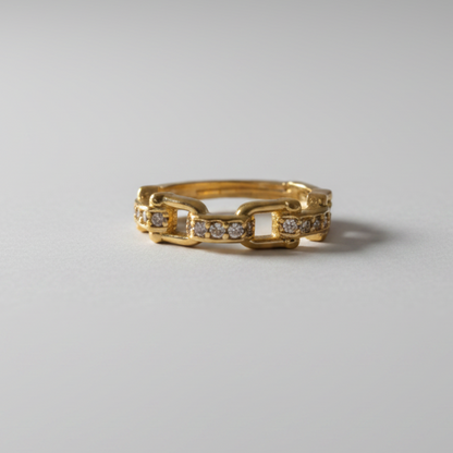 Anillo Microcirconia Eslabones Geométricos