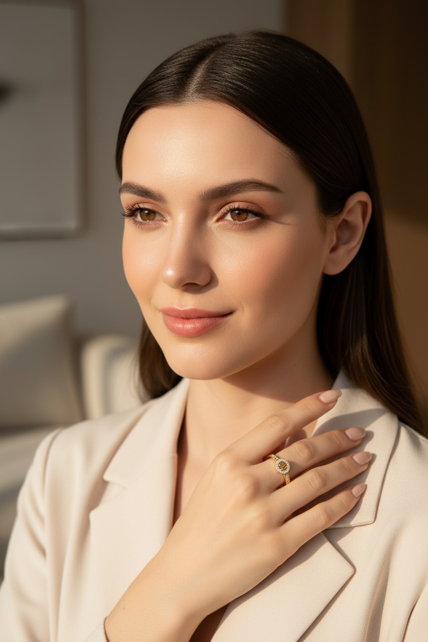 Anillo Microcirconia Aro con Barra