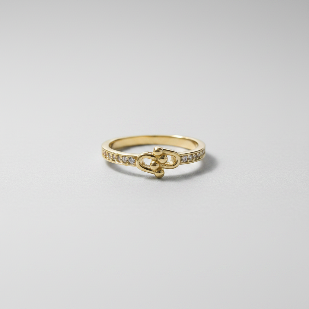 Anillo Microcirconia Delicado con Nudo