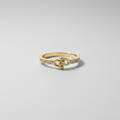 Anillo Microcirconia Delicado con Nudo