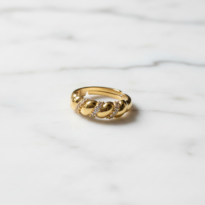 Anillo Microcirconia Textura Ondulada