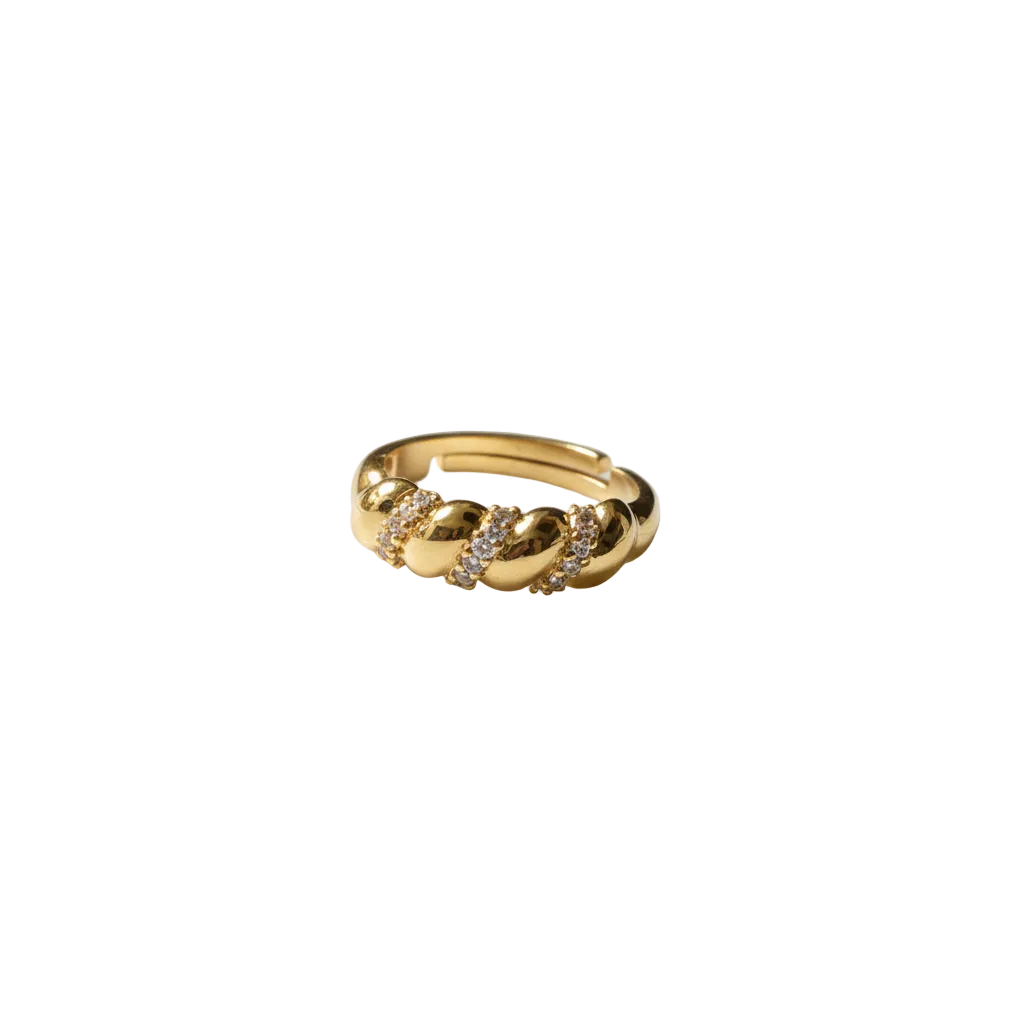 Anillo Microcirconia Textura Ondulada