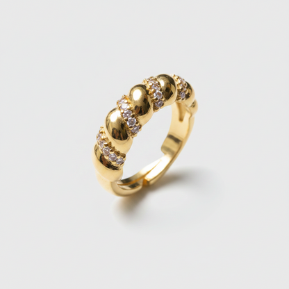 Anillo Microcirconia Textura Ondulada