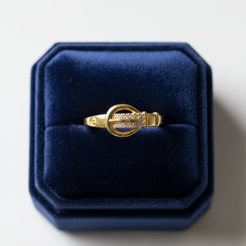 Anillo Microcirconia Nudo Trenzado