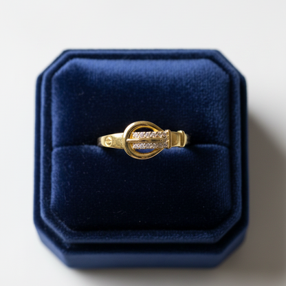 Anillo Microcirconia Nudo Trenzado