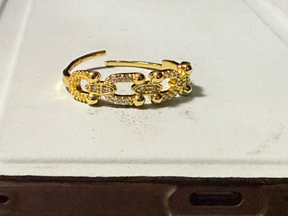 Anillo Microcirconia Textura con Perlas