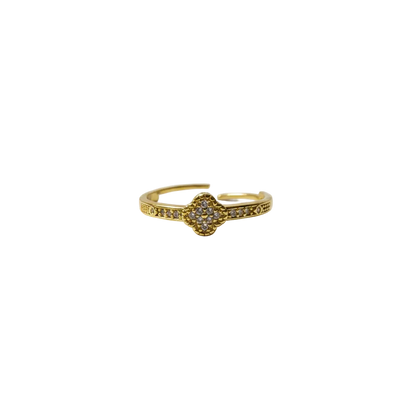 Anillo Microcirconia Medallón con Acento